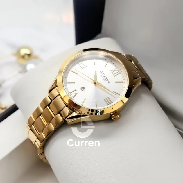 ساعة نسائية Curren 9007 ذهبية
