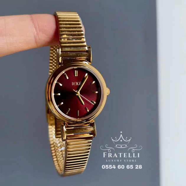 ساعة نسائية IEKE Burgundy 003