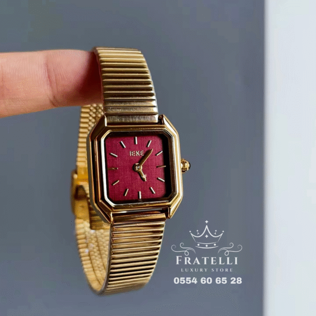 ساعة نسائية IEKE Burgundy 004