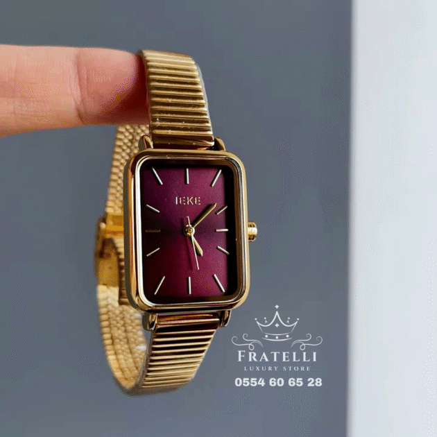ساعة نسائية IEKE Burgundy 001