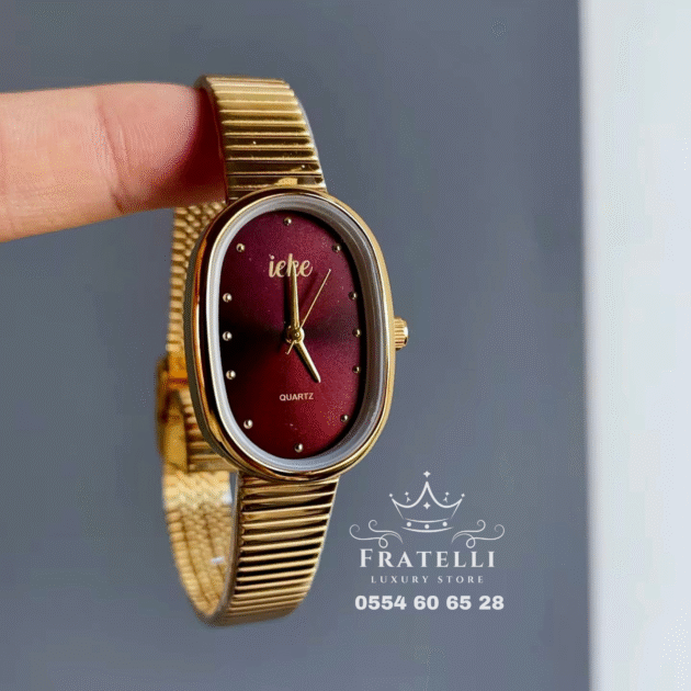 ساعة نسائية IEKE Burgundy 002