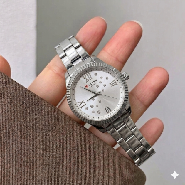 Curren 9009 فضية