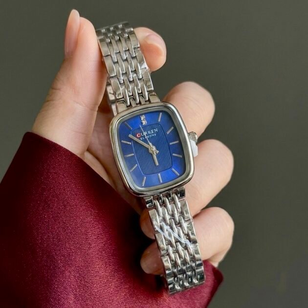 Curren 9093 براصلي فضي خلفية زرقاء