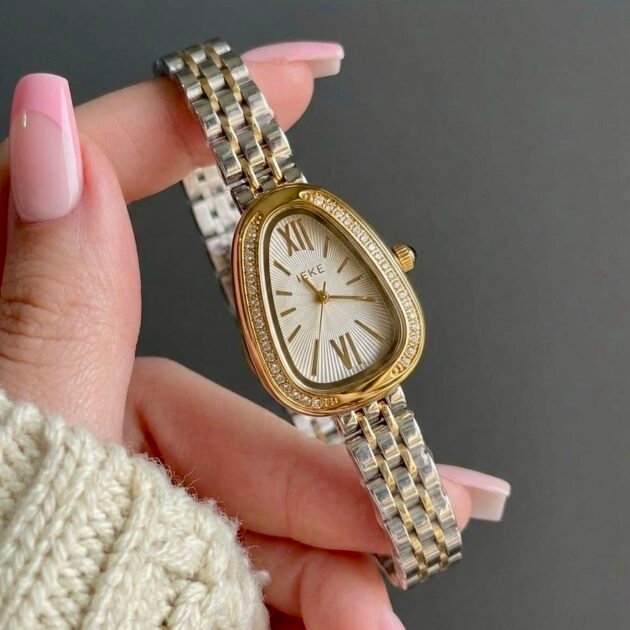 IEKE 88241 براصلي ذهبي فضي بخلفية بيضاء