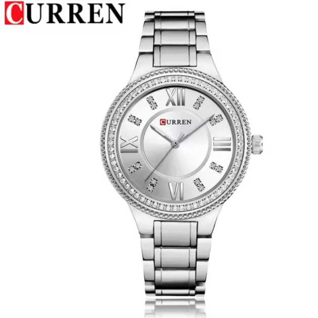 ساعة نسائية Curren 9004 فضية