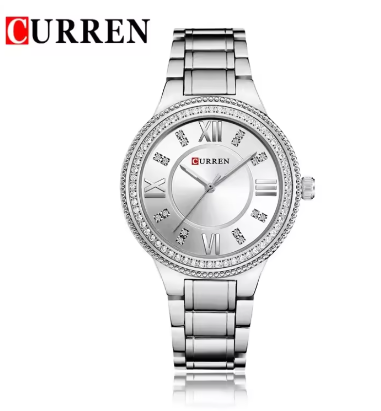 ساعة نسائية Curren 9004 فضية