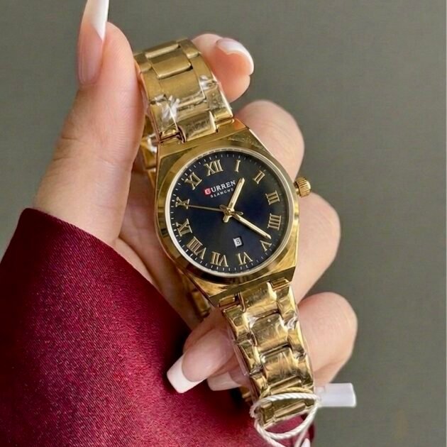 Curren 9095 براصلي ذهبي بخلفية سوداء